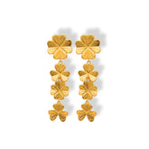 Aretes largos para mujer de tréboles largos